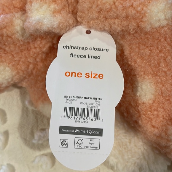 Wonder Nation NEW hat gloves set fleece lined OS outerwear kids girl boy winter - Picture 5 of 10